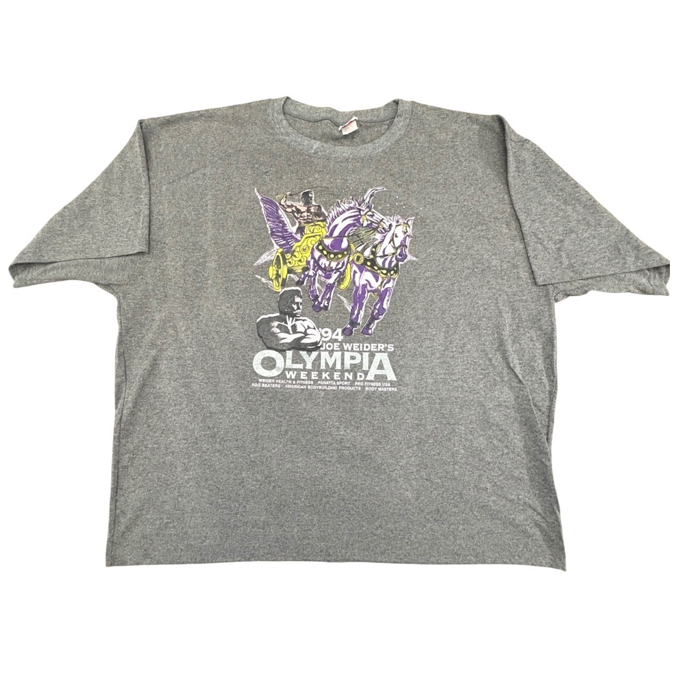 Joe Weider Pro Fitness VTG 1994 Olympia Weekend T-Shirt Gray Mens XL USA Made
